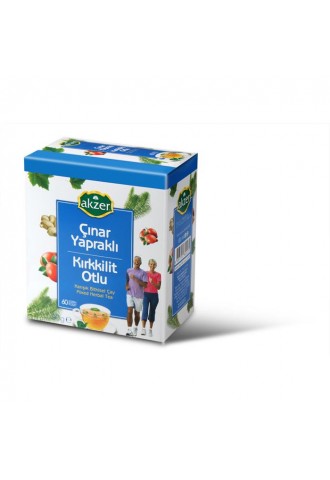 Akzer Çınar Yapraklı Kırkkilit Otlu Çay 60 Poşet